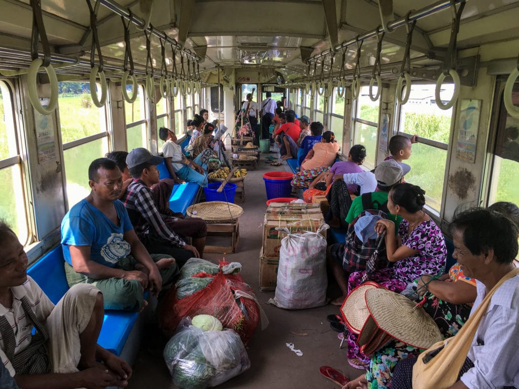 Yangon - Circular Train - Passengers