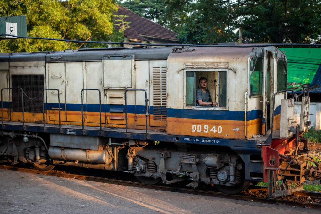 Yangon - Circular Train - engine and driver